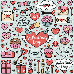 Valentine Love Seamless Pattern Vector