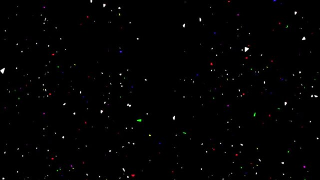 Confetti and firework explosion animation with vibrant colors and dynamic celebratory motion on black screen background, Confetti Burst Logo Reveal,confetti particle animation,4k video