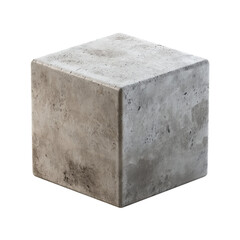 Textured Concrete Cube Isolated isolated on a transparent background