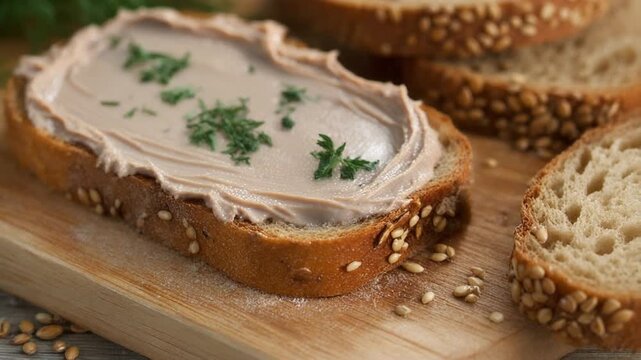 Delicious Bread with Liverwurst Pate and Dill: A Tasty and Healthy Snack Option