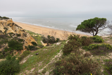 The Parador de Mazag&oacute;n Beach is an extensive beach of fine, golden sand in Huelva, Andalusia, located within the Do&ntilde;ana Natural Park, known for its natural beauty and clay cliffs. Andalusia Spain
