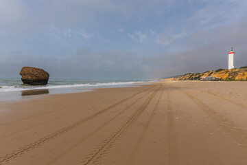 The La Higuera lighthouse, also known as the Matalasca&ntilde;as lighthouse, is a lighthouse located in the Spanish municipality of Almonte, in the province of Huelva.
