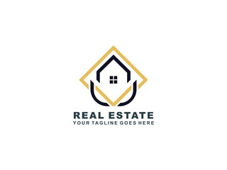 Fototapeta premium Real Estate logo Template collection, abstract house and building icons for property branding