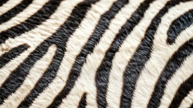 Video Close-up shot of a zebra's unique striped skin pattern, suitable for wildlife or nature-themed projects