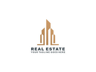 Obraz premium Real Estate logo Template collection, abstract house and building icons for property branding