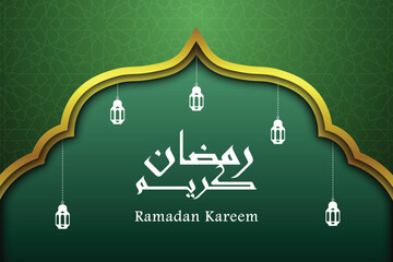 Background Design of Ramadan Kareem with Islamic Theme