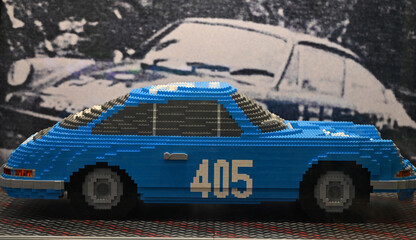Naklejka premium Lego retro car