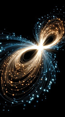 Infinity Symbol of Data: An abstract representation of interconnected data streams forming an infinity symbol, showcasing the boundless nature of information flow with vibrant visual effects.