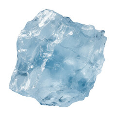 Obraz premium Rough Blue Ice Block Cold Crystal features sharp fractures and bright cyan glossy finish. Hard frozen element suggests extreme cold and refreshing sensation.