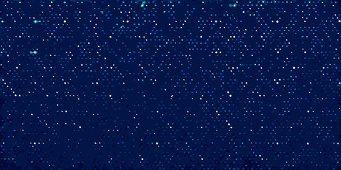 A dark blue background speckled with numerous bright scattered points of light