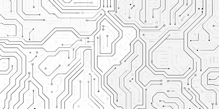Intricate network of circuit board pathways a detailed technological background