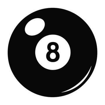 Black eight ball on white background