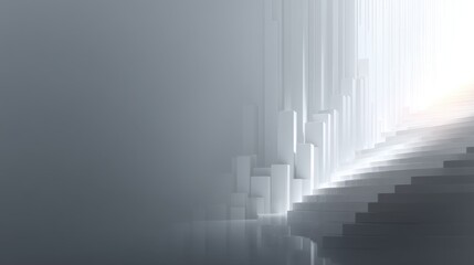 Obraz premium Abstract Minimalist Background with Geometric Shapes and Light