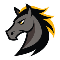 horse logo vector template