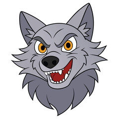 wolf head logo symbol vector logotype design icon abstract minimal mascot