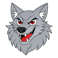 wolf head logo symbol vector logotype design icon abstract minimal mascot