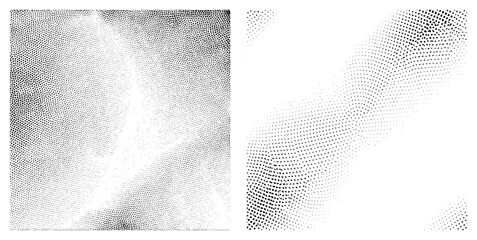 Abstract Waveform Created with Halftone Dots
