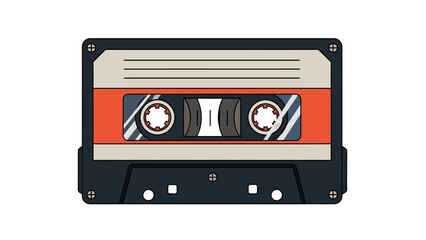 Fototapeta premium Vintage Cassette Tape Icon - Retro Audio Music Symbol