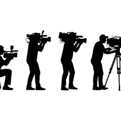 Evolution of Videography Equipment and Cameraman Silhouettes. © Basecamp