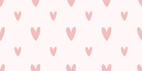 Seamless heart pattern with tiny hearts on a soft background. Designed for Valentine gift wrap, baby fabrics, and romantic tablecloth prints © alia.kurianova