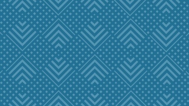 Seamless geometric pattern with chevron and diamond shapes in shades of blue for modern design