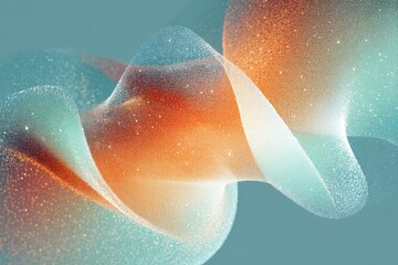 Abstract generative shapes in soft colors with flowing curves and gradients