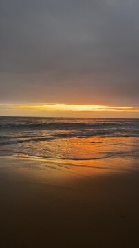 Dramatic sunset on the beach