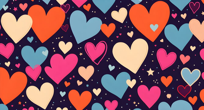 heart, hearts, love, seamlesspattern, vector, background, repeat, repeating, tileable, tiled, valentine, romantic, romance, wedding, anniversary, passion, affection, cute, sweet, decorative, design, g