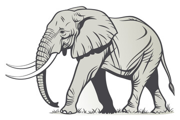 elephant isolated on white background