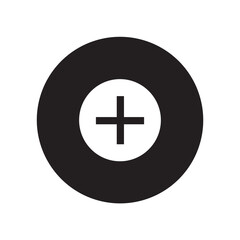 Fototapeta premium Vector Of Circle Add Plus Icon For UI_Circle Glyph Icon
