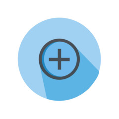 Obraz premium Vector Of Circle Add Plus Icon For UI_Flat Icon