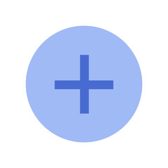 Obraz premium Vector Of Circle Add Plus Icon For UI_Dual Tone Icon