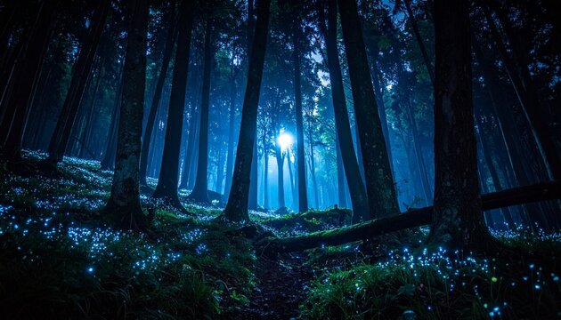 Bosque Bioluminiscente Nocturno