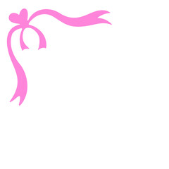 hand drawn wavy ribbon corner border