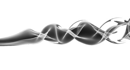 Artistic flowing smoke wave forming elegant abstract shapes