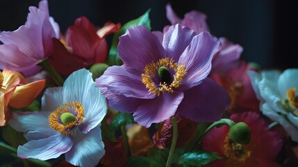 A close up of flowers