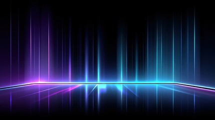 Obraz premium Vibrant Neon Lights with Abstract Background and Reflection Effect