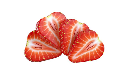 Close-up of Sliced Strawberries