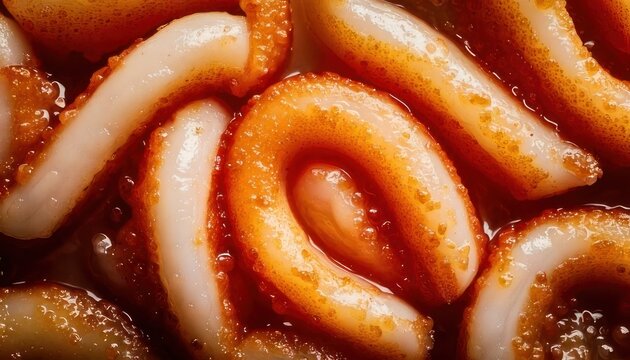 Spicy Tteokbokki - Korean Rice Cakes in Gochujang Sauce.