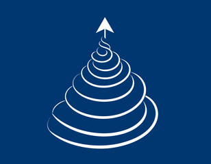 Fototapeta premium Abstract Helix Growth Ascent Depicting Business Evolution and Advancement Ambition