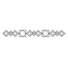Fototapeta premium Geometric Square Pattern Divider Line