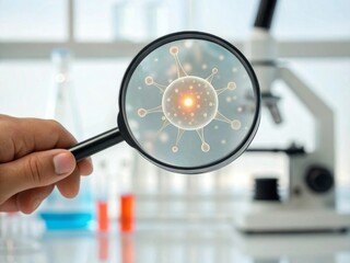 Microscopic data analysis of a cell model laboratory scientific image bright environment close-up cell biology insights