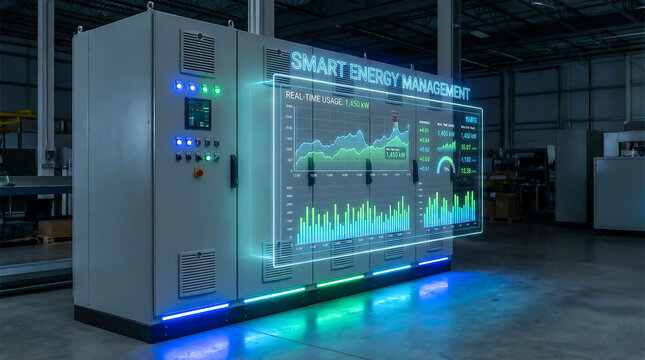 Smart Energy Management System in Industrial Facility with Digital HUD Data Visualization for Power Monitoring