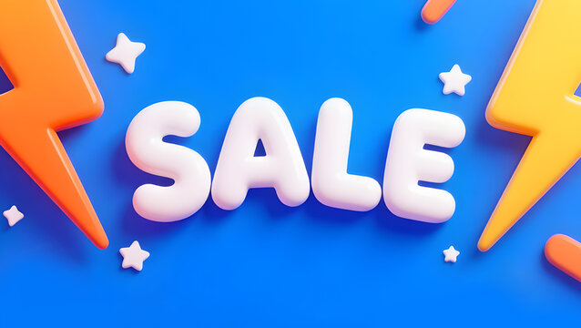 Sale 3D Text Promotion Background
