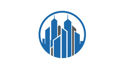 Architectural Illustration: Modern Metropolis Within a Circular Design With Skyscrapers