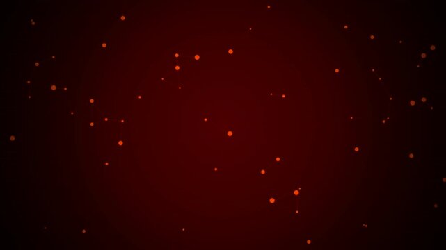 Abstract Red Digital Plexus Network Connection Loop 4K, Intense red digital biome interface featuring connected nodes and data lines. Seamless 4K loop with dark red gradients.