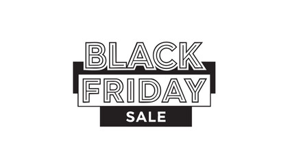 Black Friday sale banner with bold white text design for promotions