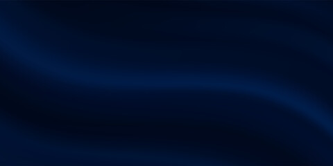 Fototapeta premium Black blue abstract background. Silk satin. Curtain, drapery. Shiny fabric. Dark. Wavy soft pleats. Navy blue elegant luxury background. Liquid wave effect. Gradient. Christmas. Festive.