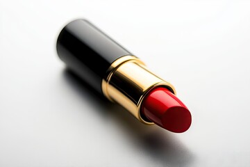 Red lipstick isolated on white background
