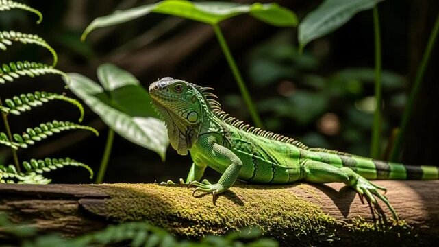 iguana on the tree